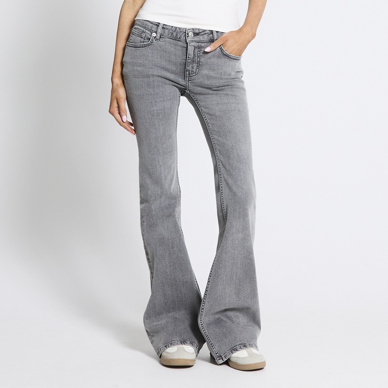 Low waist flare jeans "Bell" Grey
